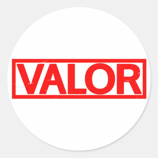Sticker Rond Timbre de valeur (Devant)