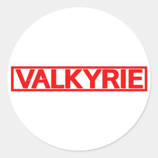 Sticker Rond Timbre de Valkyrie (Devant)