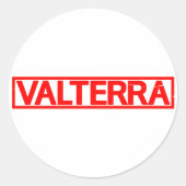 Sticker Rond Timbre de Valterra (Devant)