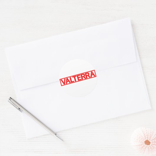 Sticker Rond Timbre de Valterra (Enveloppe)