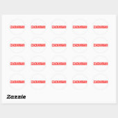 Sticker Rond Timbre de Zachariah (Feuille)