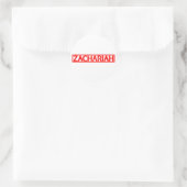 Sticker Rond Timbre de Zachariah (Sac)