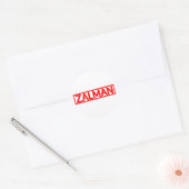 Sticker Rond Timbre de Zalman (Enveloppe)