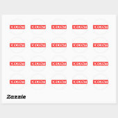 Sticker Rond Timbre décent (Feuille)