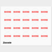 Sticker Rond Timbre dédié (Feuille)