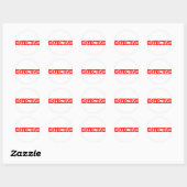 Sticker Rond Timbre défectueux (Feuille)
