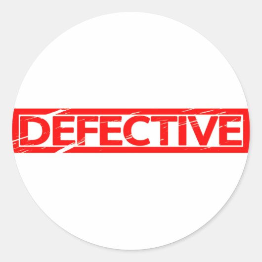 Sticker Rond Timbre défectueux (Devant)