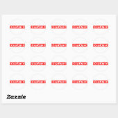 Sticker Rond Timbre défectueux (Feuille)