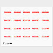 Sticker Rond Timbre d'Egghead (Feuille)