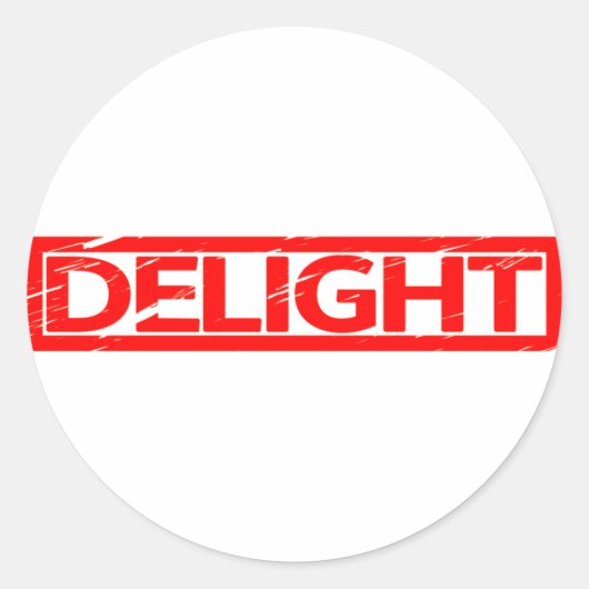 Sticker Rond Timbre délicieux (Devant)