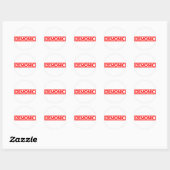Sticker Rond Timbre démoniaque (Feuille)