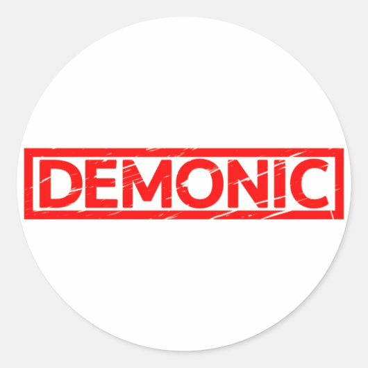 Sticker Rond Timbre démoniaque (Devant)