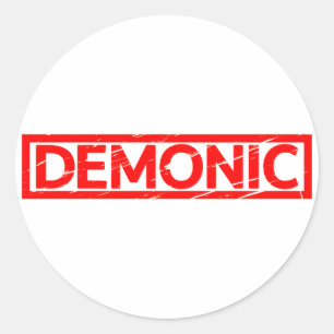 Sticker Rond Timbre démoniaque
