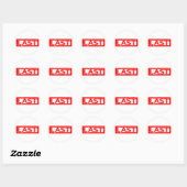 Sticker Rond Timbre dernier (Feuille)