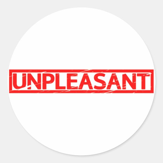 Sticker Rond Timbre désagréable (Devant)