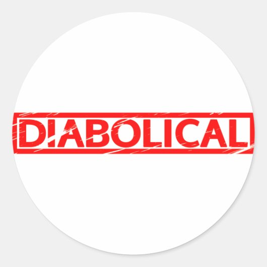 Sticker Rond Timbre diabolique (Devant)