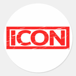 Sticker Rond Timbre d'icône