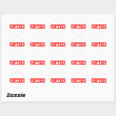 Sticker Rond Timbre doué (Feuille)