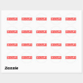 Sticker Rond Timbre doux (Feuille)