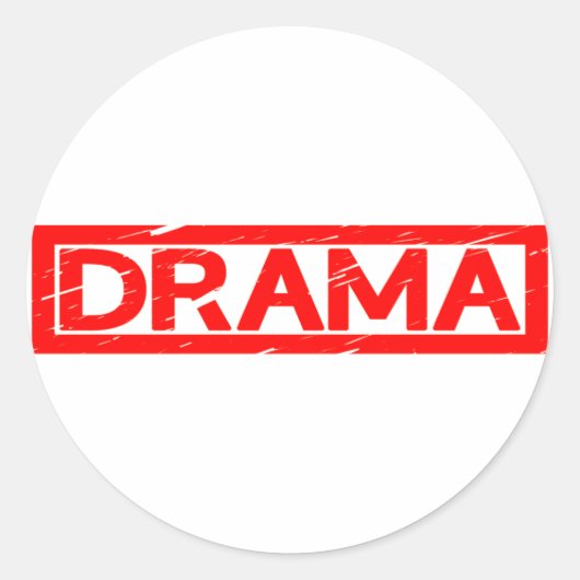 Sticker Rond Timbre dramatique (Devant)