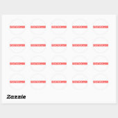 Sticker Rond Timbre du bouchon (Feuille)