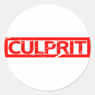 Sticker Rond Timbre du coupable