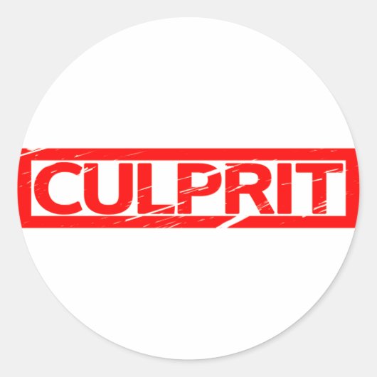 Sticker Rond Timbre du coupable (Devant)