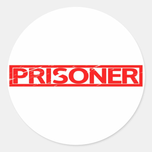 Sticker Rond Timbre du prisonnier (Devant)