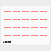 Sticker Rond Timbre écrasé (Feuille)