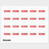 Sticker Rond Timbre effectué (Feuille)
