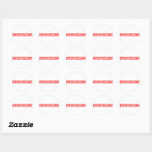Sticker Rond Timbre Effervescent (Feuille)