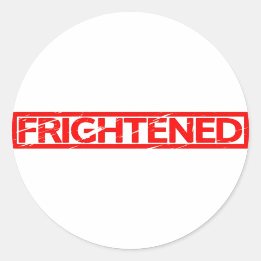 Sticker Rond Timbre effrayé (Devant)