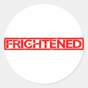 Sticker Rond Timbre effrayé
