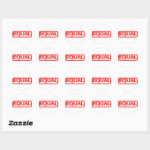 Sticker Rond Timbre égal (Feuille)