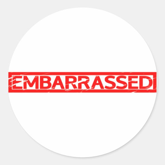 Sticker Rond Timbre embarrassé (Devant)