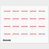 Sticker Rond Timbre embrouillé (Feuille)