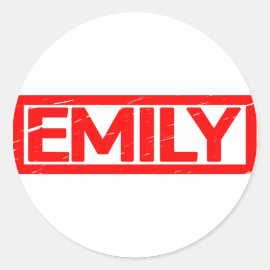Sticker Rond Timbre Emily (Devant)