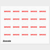 Sticker Rond Timbre employé (Feuille)