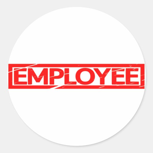 Sticker Rond Timbre employé (Devant)