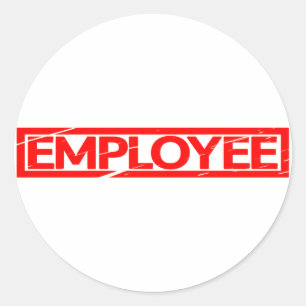 Sticker Rond Timbre employé