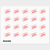 Sticker Rond Timbre en caoutchouc 100% Nerd (Feuille)