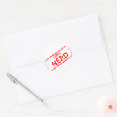 Sticker Rond Timbre en caoutchouc 100% Nerd (Enveloppe)