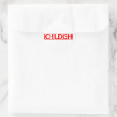 Sticker Rond Timbre enfant (Sac)