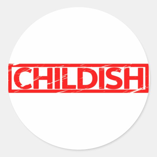 Sticker Rond Timbre enfant (Devant)