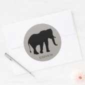 Sticker Rond Timbre enveloppe en forme d'éléphant (Enveloppe)