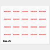 Sticker Rond Timbre époustouflant (Feuille)