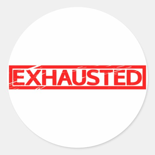 Sticker Rond Timbre épuisé (Devant)