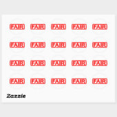 Sticker Rond Timbre équitable (Feuille)