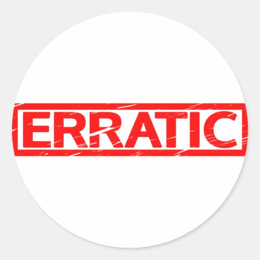 Sticker Rond Timbre erratique (Devant)
