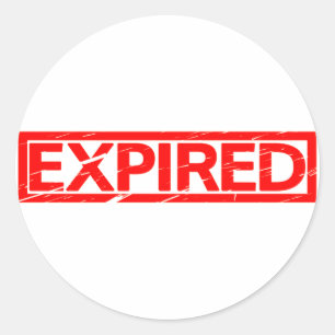 Sticker Rond Timbre expiré
